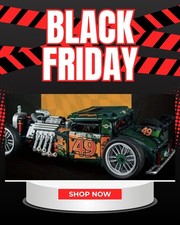 2618 Piece Vintage Modified Old School Hotrod In Original Box Building Block