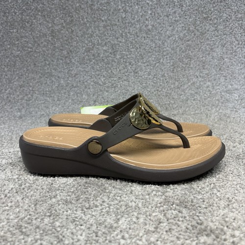 Crocs sanrah wedge flip flops - sanrah,