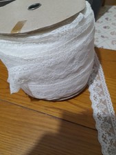 factory clearance roll ivory lace 4cms wide 168mts