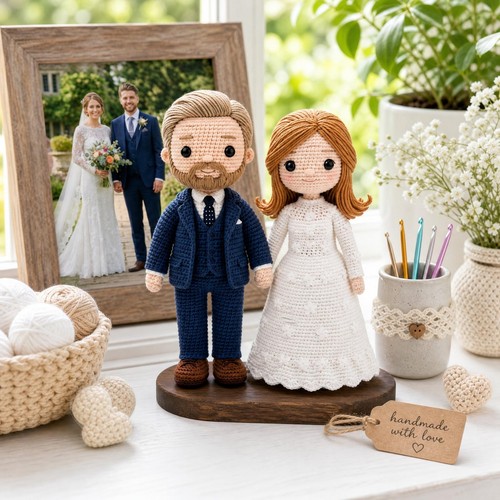Custom crochet couple dolls - crochet,