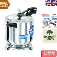 Luxury Stainless Steel 6L Pressure Cooker with Heat-Diffusing Bottom & Cookbook