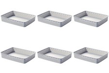 6x Curver Nestable Rattan