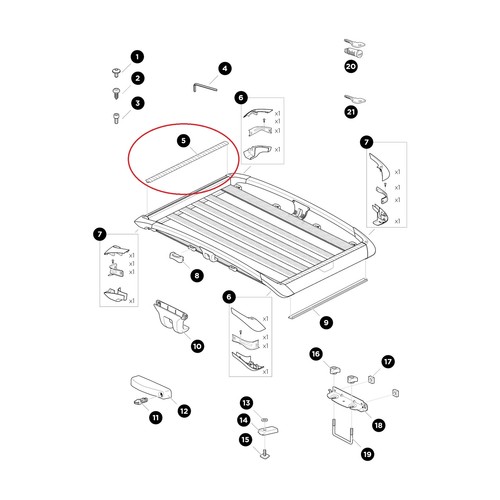 Thule cover strip slot - thule,