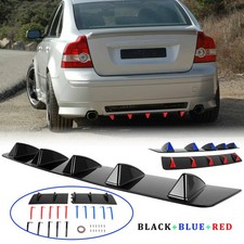 Glossy Rear Bumper Diffuser Shark 5 Fins Splitter Spoiler Chin For Volvo S40 C40