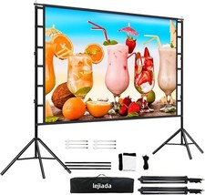 Lejiada 120" Projector Screen With Stand 16:9 Home Theatre Indoor/Outdoor