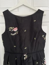 Oasis black floral midi dress