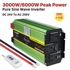 3000W 6000W 24V to 240V Pure
