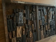 125 Vintage Wooden Letterpress