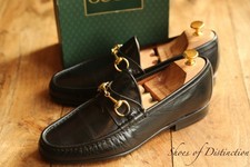 Gucci black leather - gucci, brass