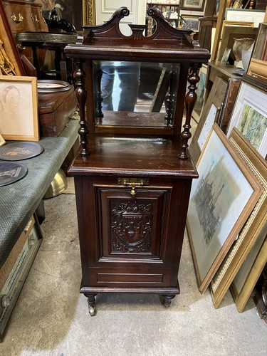 Antique purdonium coal cabinet - antique,