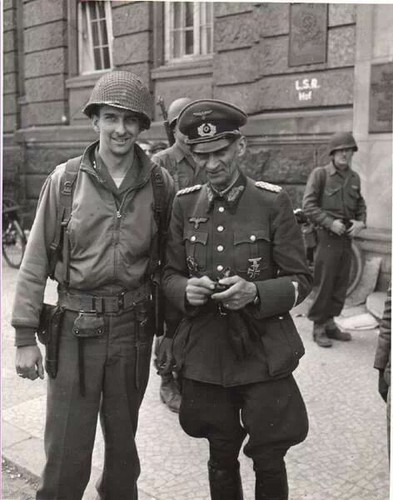 Captain poses with german - us,