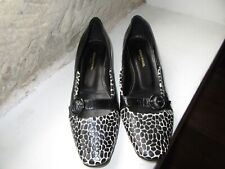 Sonia Rykiel Paris Black Patent Leather Mock Croc Ladies Shoes Size EU 41/UK 8 