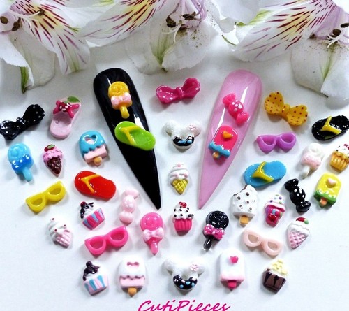 10pcs nail art flipflops - x,