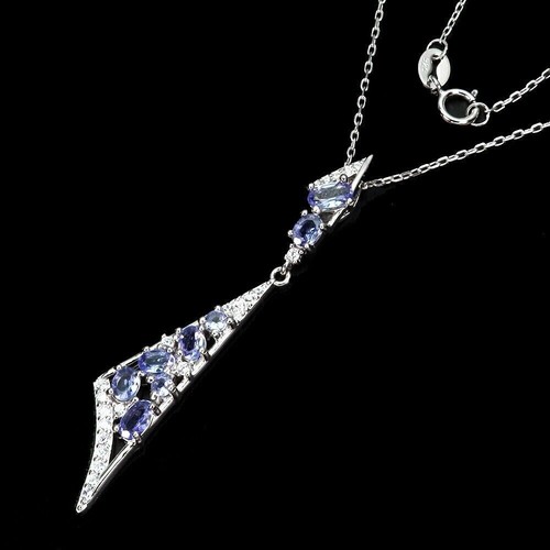 Silver pendant tanzanite - pendant,