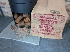 Jute Santa sack large Xmas Present Sack Sleigh,Gifts,Decorations