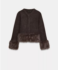 Zara Faux fur Cardigan