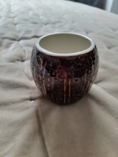Genware Coconut Tiki Mug Cup Vintage 1970's Brown Ceramic Tiki Bar Cocktail