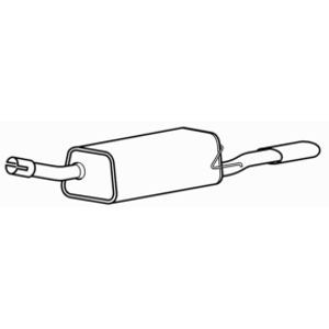 Rear exhaust silencer - silencer, back