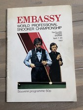Signed 1981 Embassy World Snooker Programme by Cliff Thorburn! 