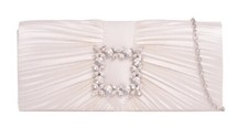 Women's Pleated Satin Diamond