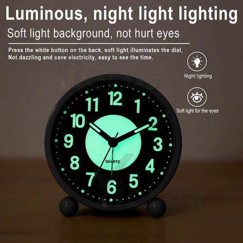 Silent bedside alarm - silent, clock