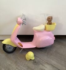 Barbie Scooter With Pet Dog And Helmet Playset (B3)