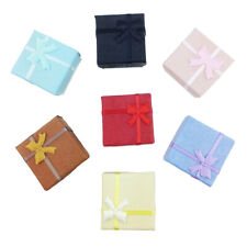 TRIXES Gift Boxes x5 Elegant Luxury Square Bow NEW Ring Earring Gift Box Bundle