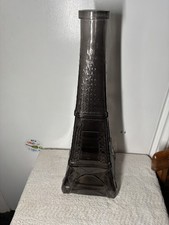 LARGE QUIRKY GLASS EIFFEL TOWER BOTTLE ( PICK UP ONLY )