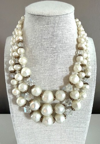 Vintage coro crystal faux - vintage, &