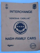 Nash Car Club Kenosha Cadillac Nash  Parts Interchange Manual 1978