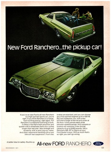 1971 ford ranchero print - 1971,