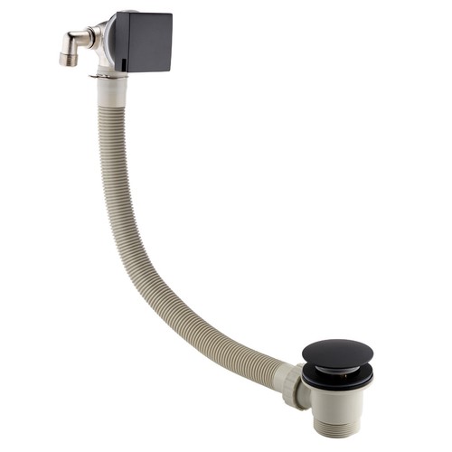 Black bath filler with sprung - black,