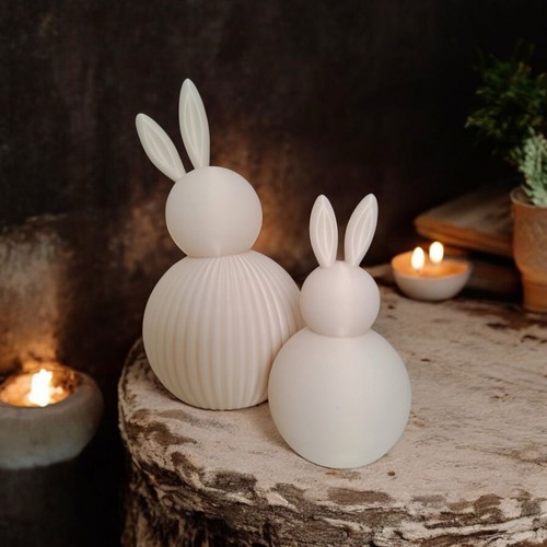 Modern ribbed easter bunny - ribbed,