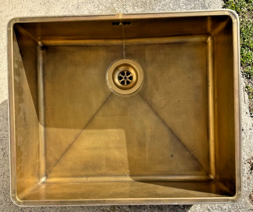 Sink brass solid 550mm - brass, 400mm