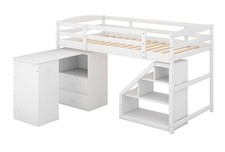 Loft Bed Set 3-Piece, Low Twin