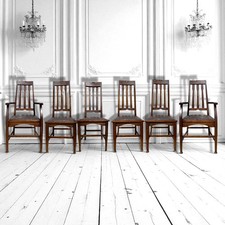 SET OF 6 ARTS & CRAFTS CHAIRS  BY E A TAYLOR  WYLIE & LOCHHEAD, GLASGOW  1905