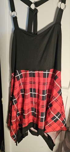 Wish black red plaid - wish,