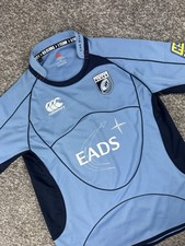 Cardiff Blues 2008-2009 Blue Canterbury Rugby Shirt Size Men’s XL