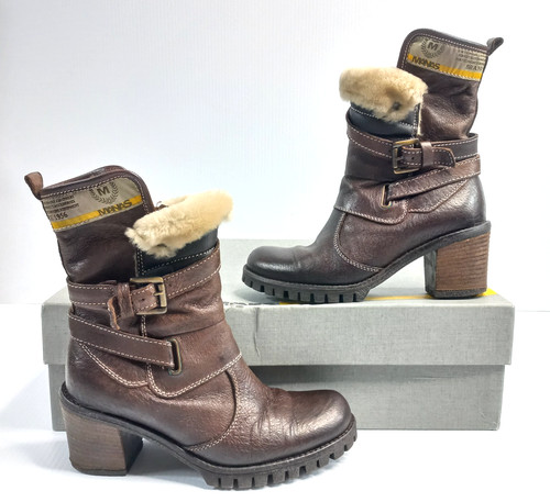 Manas brown leather - manas, fur