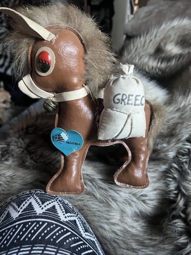 Vintage leather donkey - leather,