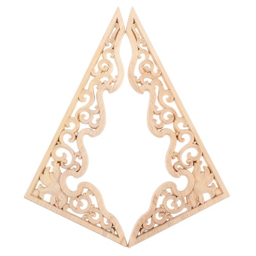 2pcs wood carved onlay - 2pcs,