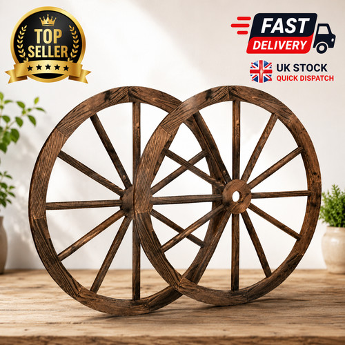 2pcs retro wooden wagon wheel - 2pcs,
