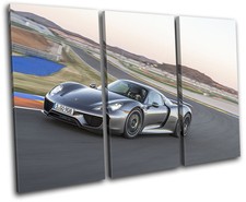 Porsche 918 Supercar Hybrid Cars TREBLE CANVAS WALL ART Picture Print