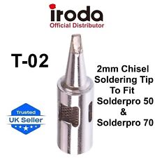 PRO IRODA 2mm Chisel Soldering Iron Tip For Solderpro 50 & 70 Butane Tools T-02