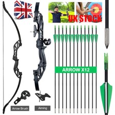 53" Takedown Recurve Bow RH Target Arrows Archery Beginner Training 20-55lbs Bow