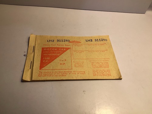 Motor fuel ration book - fuel,