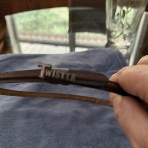 Twister leather hat - leather,