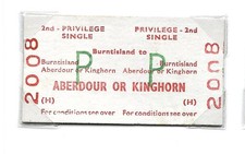 1982 Burntisland - Aberdour / Kinghorn 2nd Single Priv Railway Ticket BRB BR(H)