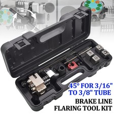 Brake Line Flaring Hand Tool Kit Double Flaring Tool 45° for 3/16" to 3/8" Tube