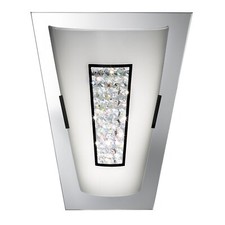IP44 LED Polished Chrome Finish Bathroom Wall Fitting Bracket Light with Glass